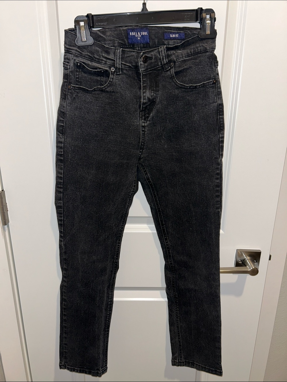 Rebel & Soul Kids Black Slim Fit Denim Jeans